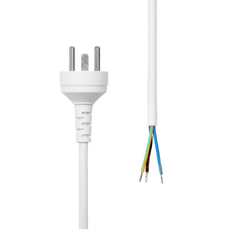 Proxtend Power Cord Denmark Edb To Open End 1m White