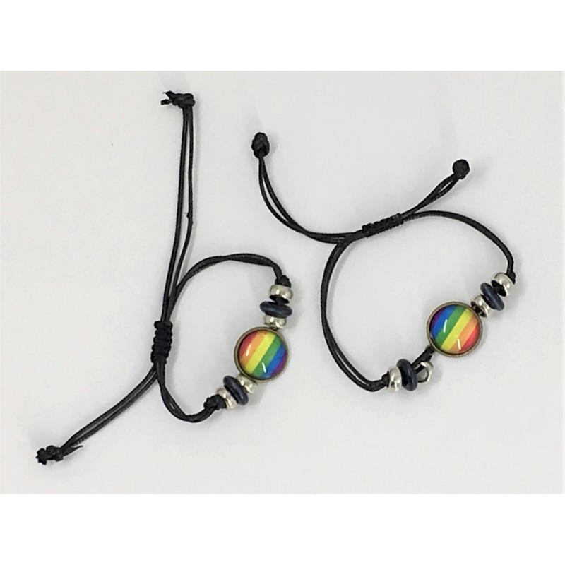 Pulsera Con Circulo Central - Bandera Lgtb