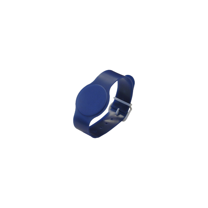 Pulsera Rfid 125khz Tipo Reloj, Ajustable. Plástico Azul.