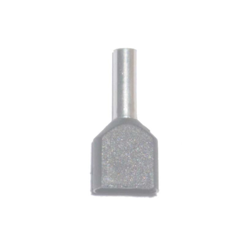 Puntera Aislada 04,00 Mm², Doble, Gris, 100 Uds