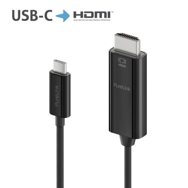 Purelink Usb-C Auf Cable Hdmi, Aktiv 4k 2,0m, Negro