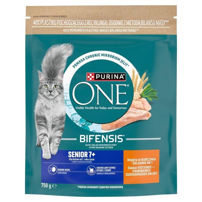 Purina One 7+ Bogata W Kurczaka I Pelne Ziarna 750g