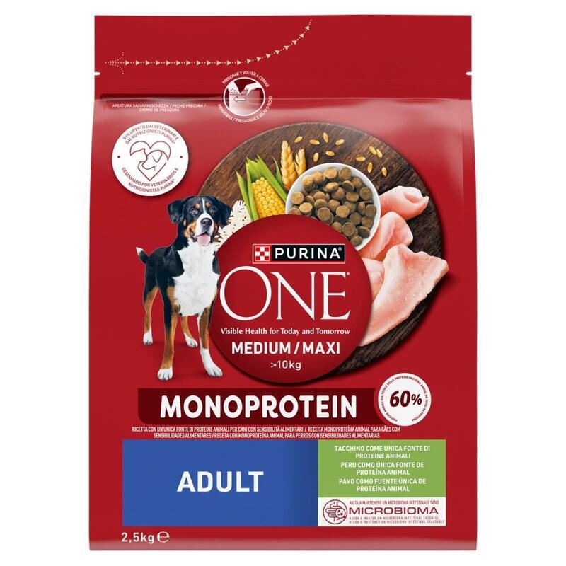 Purina One Med/Max Adult Monoprotein Turkey 2,5kg