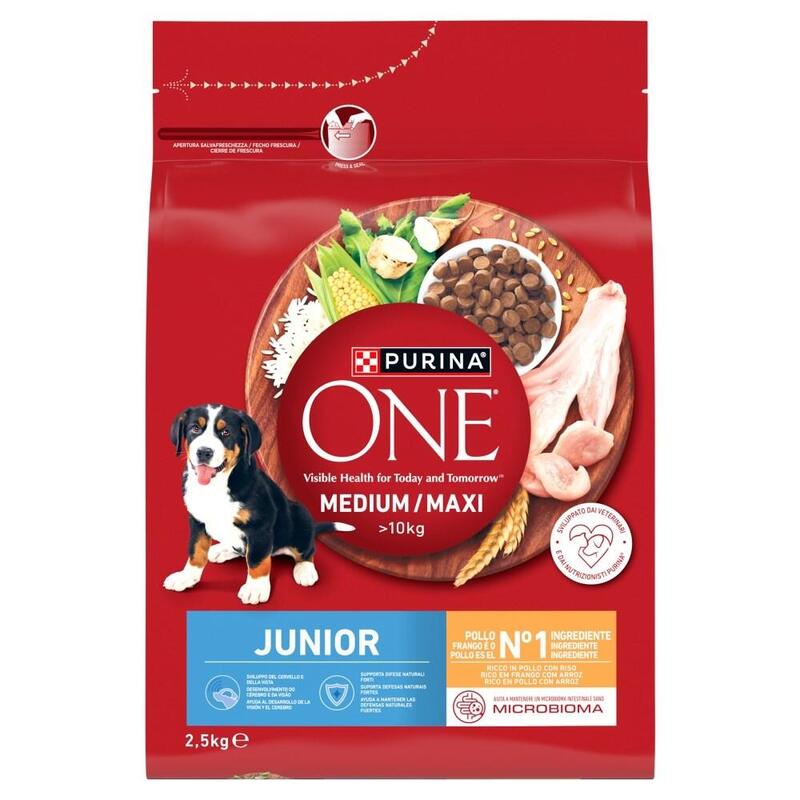 Purina One Med/Max Junior Chicken & Rice 2,5kg