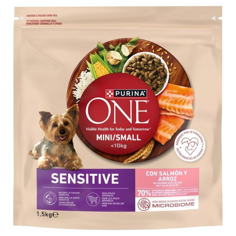 Purina One Mini Dog Sensitive Salmon & Rice 1,5kg
