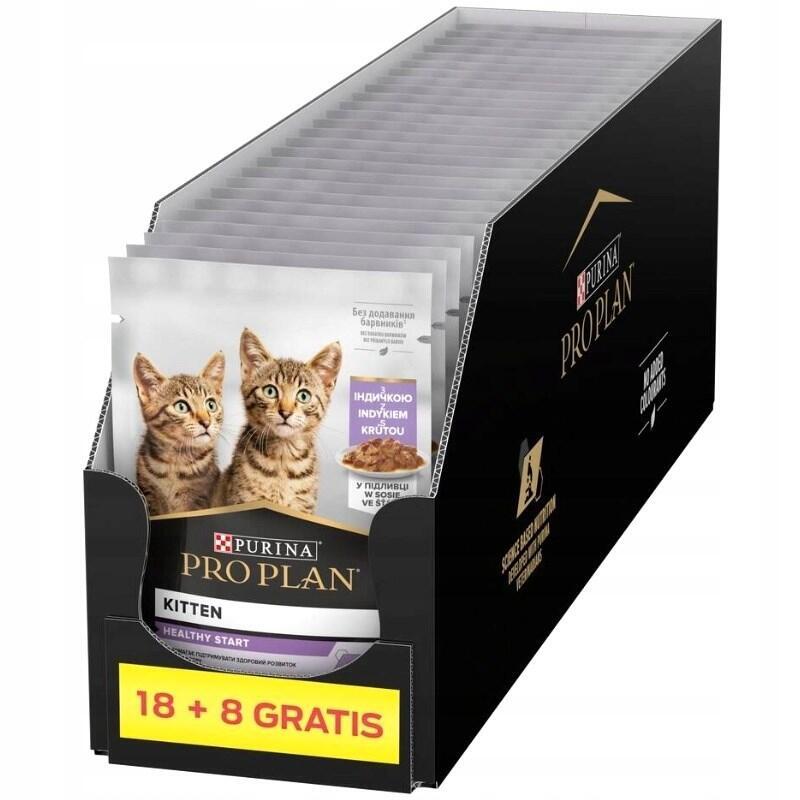 Purina Pro Plan Kitten Health Start With Turkey In Sauce - Comida Húmeda Para Gatos - 26x85g (18 + 8 Gratis)