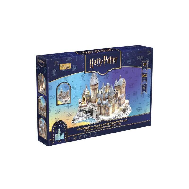 Puzzle 3d - Harry Potter Zamek Hogwart En Sniegu Led