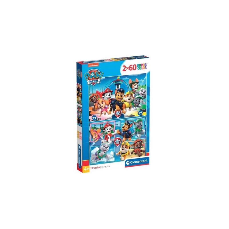 Puzzle Clementoni Infantil Supercolor Patrulla Canina 2x 60 Piezas 21617