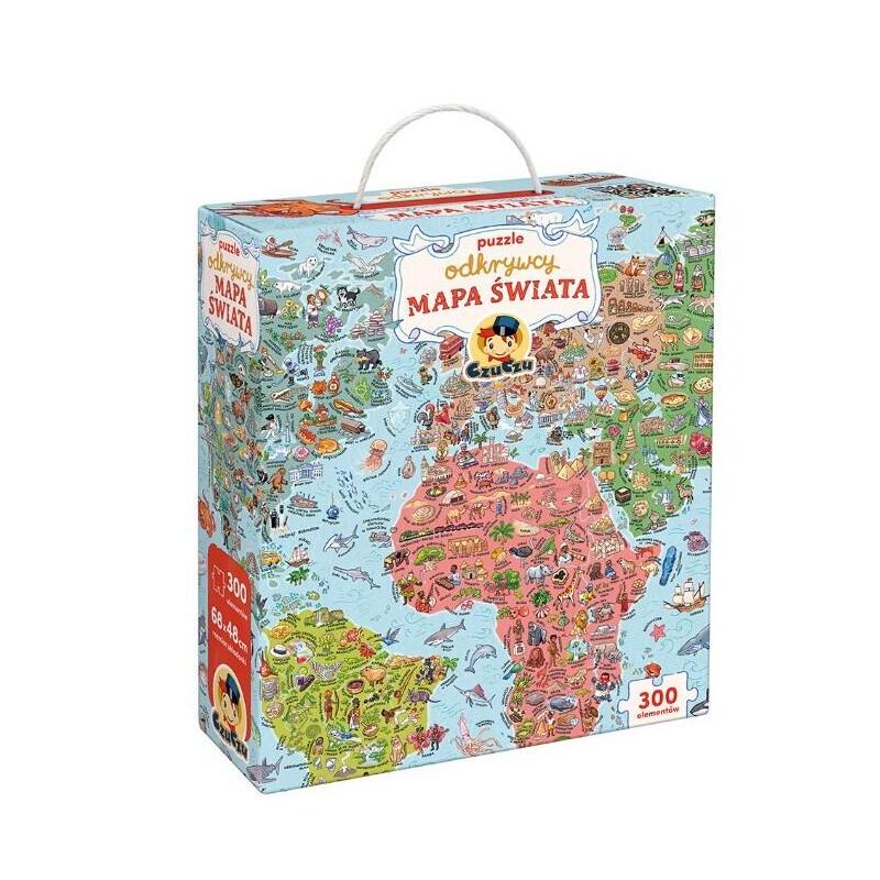 Puzzle Odkrywcy - Mapa Swiata 300 Elementów