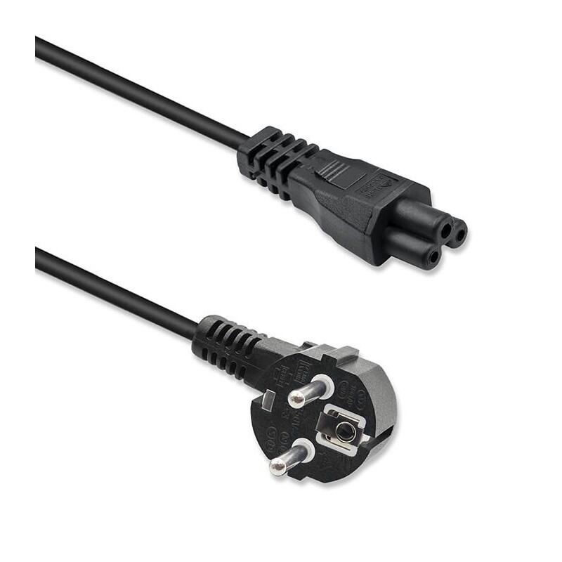 Qoltec 50458 Cable De Alimentacion Schuko Iec C5 Clover 3x1.0mm 1.5m