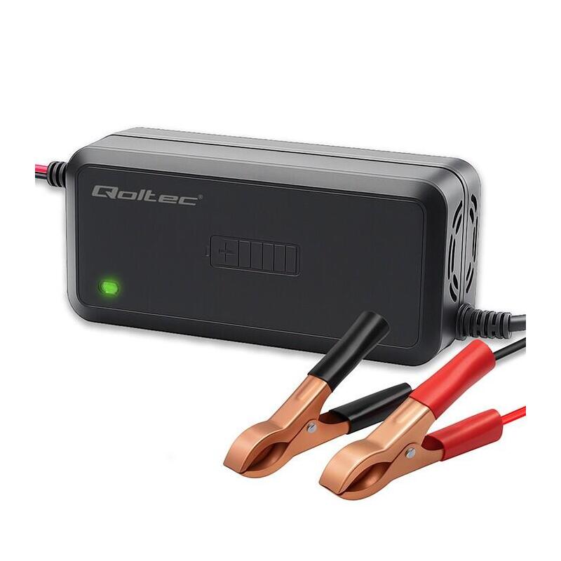 Qoltec 52495 Intelligent Microprocessor Charger 12v 5a Rectifier For Agm Gel Sla Battery 6 Stage Charging