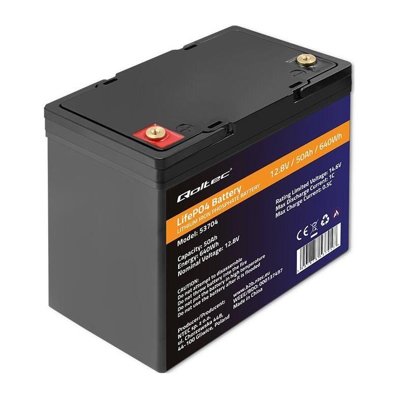 Qoltec Akumulator Lifepo4 Litowo-Zelazowo-Fosforanowy 12.8v 50ah 640wh Bms