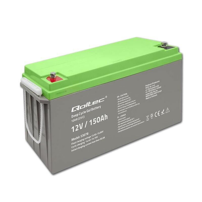 Qoltec Akumulator Zelowy Deep Cycle 12v 150ah