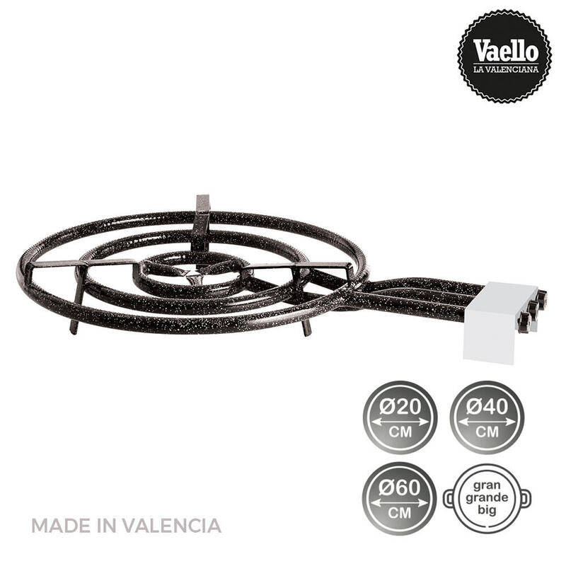 Quemador Gas Butano/Propano Ø60cm 3 Fuegos. Vaello
