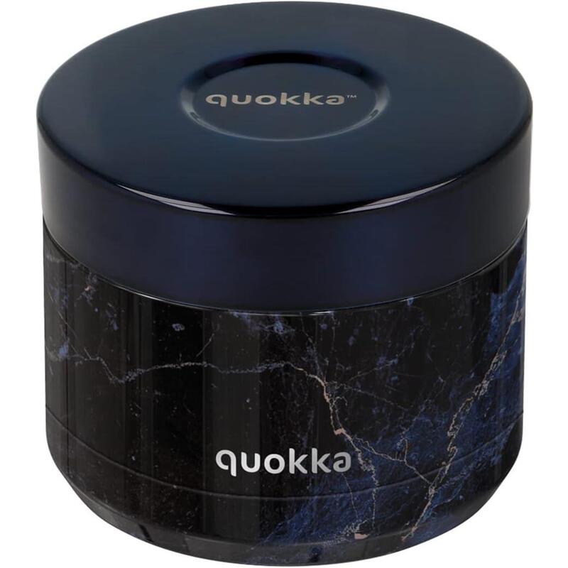Quokka Recipiente Comida Termico Acero Inoxidable Whim Black Marble 369 Ml