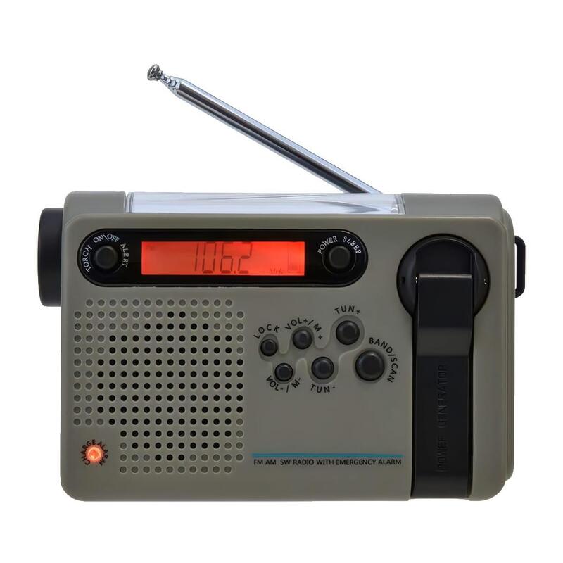 Radio Beafon Portátil Btec-Rds900 Con Manivela Grey