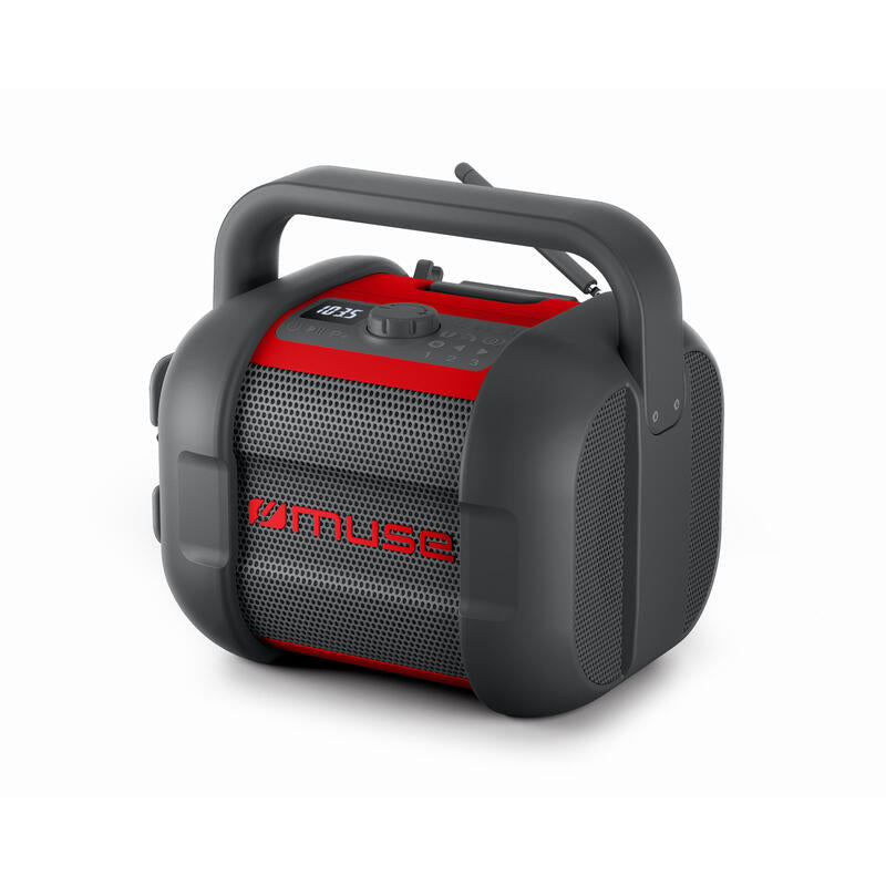Radio Bluetooth Para El Lugar De Trabajo Muse M-968 Btr, Negro Y Rojo
