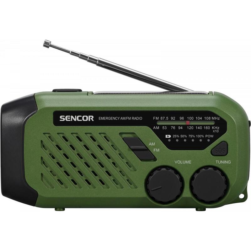 Radio Portátil Alarmowe Am/Fm, Linterna, Power Bank, Batería Sloneczna