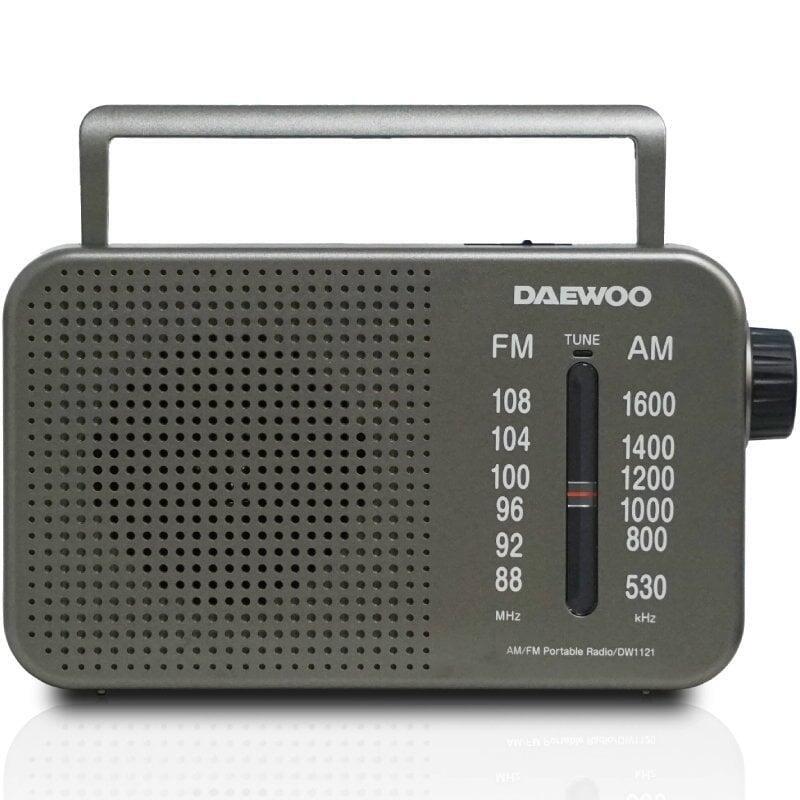 Radio Portátil Daewoo Dw1121 Con Cable A Pilas Gris