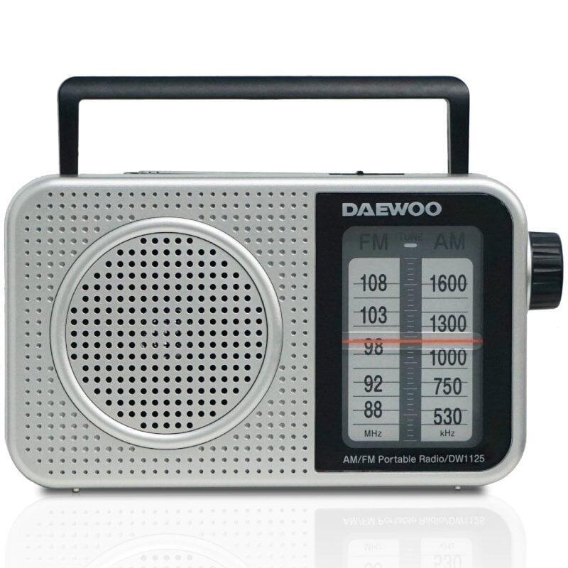 Radio Portátil Daewoo Dw1125 A Pilas Gris Metalizado
