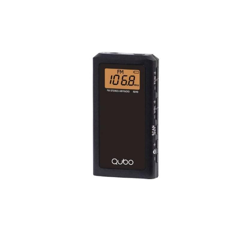 Radio Portátil Qubo Rd-10 Con Cable A Pilas Negra