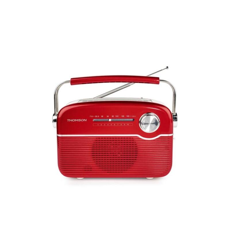 Radio Thomson Solar Portatil Retro Rts450bt - Fm - Carga Por Energia Solar O Usb-C - Antena Telescopica - Bluetooth -
