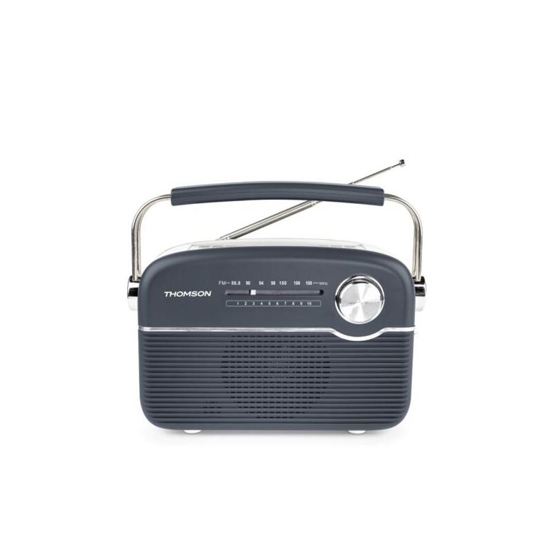 Radio Thomson Solar Portatil Retro Rts450bt - Fm - Carga Por Energia Solar O Usb-C - Antena Telescopica - Bluetooth -