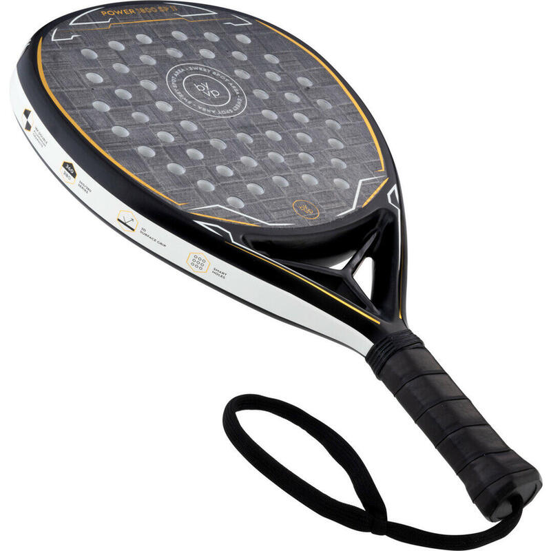 Raqueta Byvp De Padel Power 1800 Ii, Black White Gold