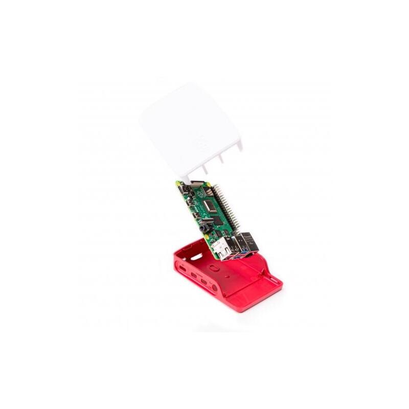 Raspberry Caja Oficial Para Pi 4 Color Rojo/Blanco