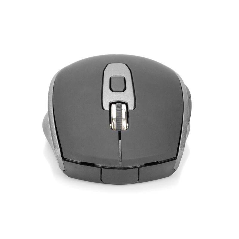 Raton Digitus Wireless Optical Mouse, 6 Botones 1600dpi Negro/Gris
