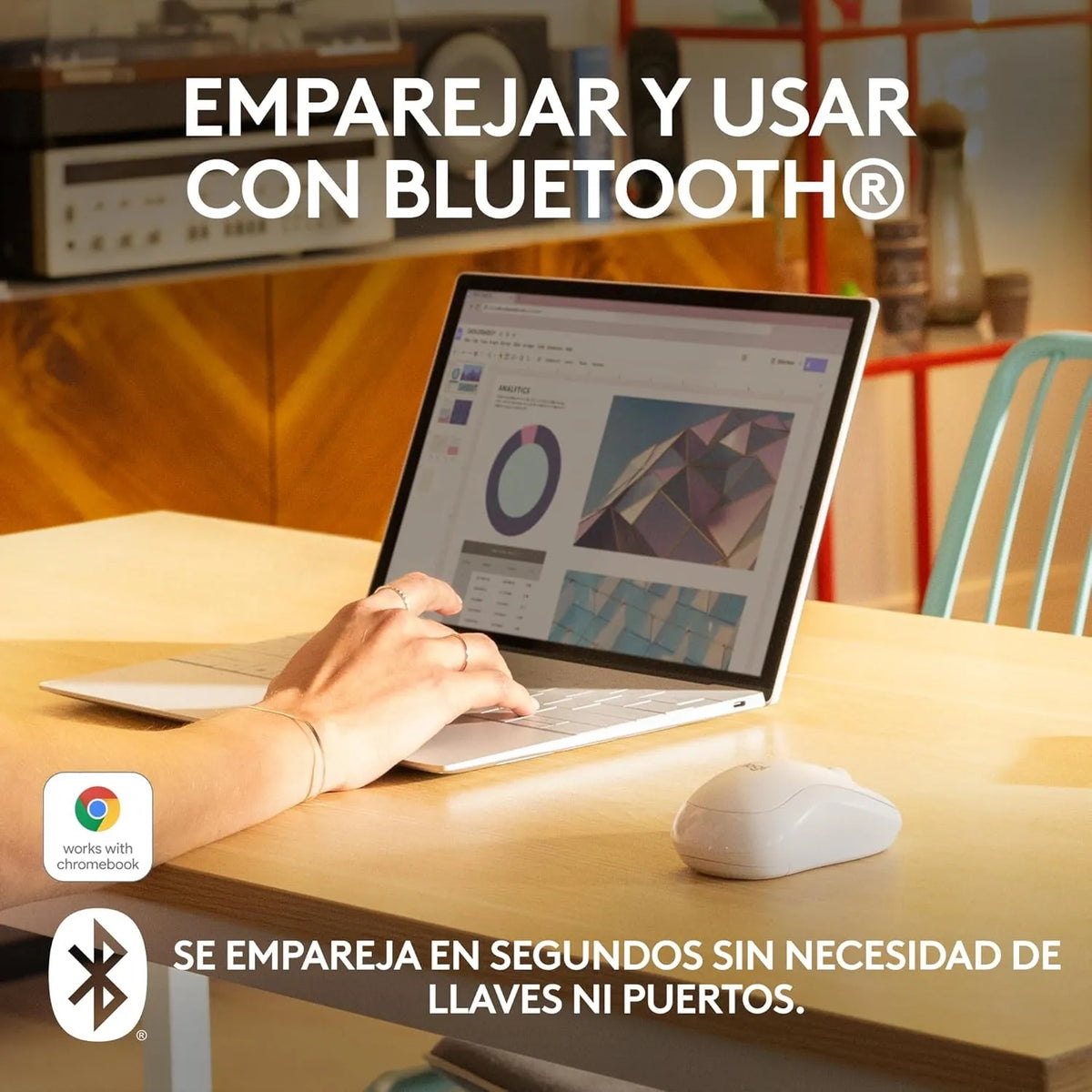 Ratón Inalámbrico Logitech M240 Silent Blanco