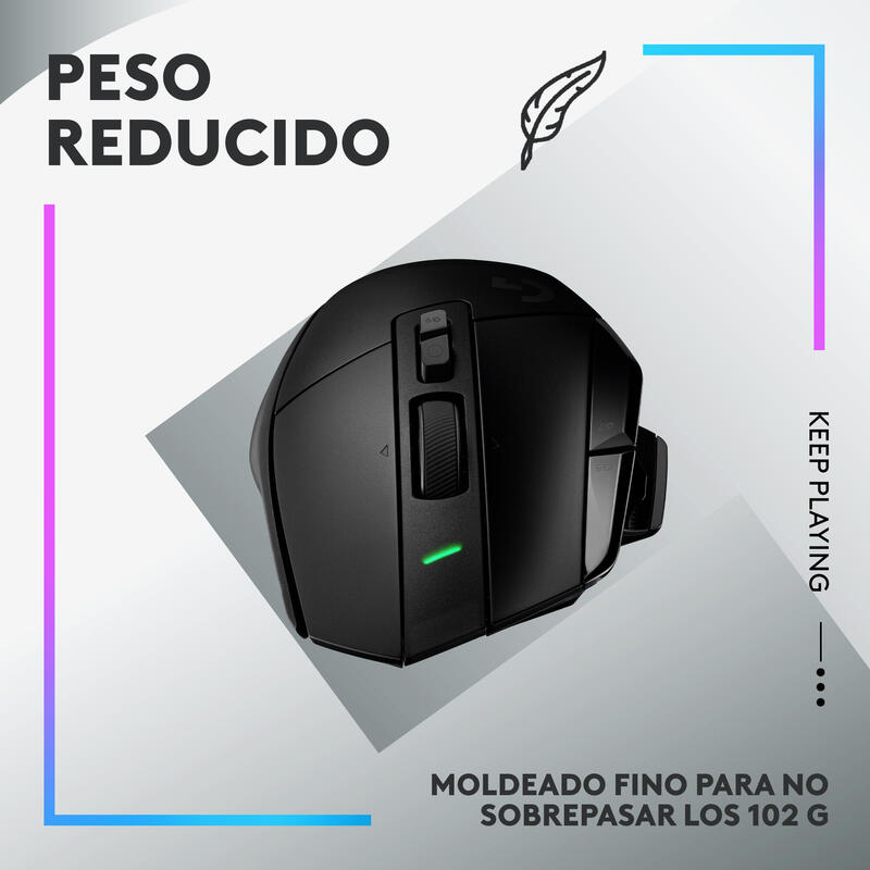Raton Logitech G G502 X Lightspeed Gaming Optico Inalambrico 25600ppp Negro