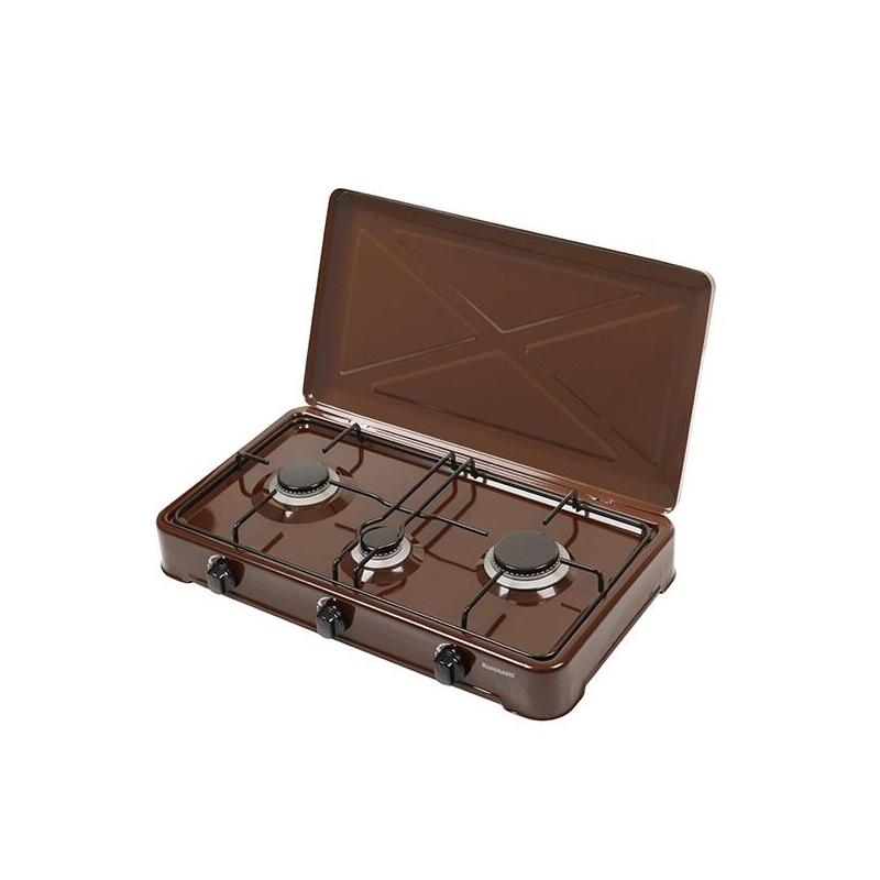 Ravanson K-03br Cocina Gas Orientable 3 Fuegos Marrón