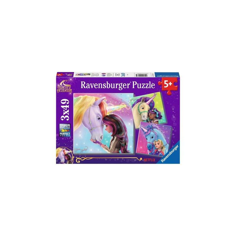 Ravensburger Kinder Puzzle Unicorn Academy - Magia Y Amistad 3x 49 Partes 12004163