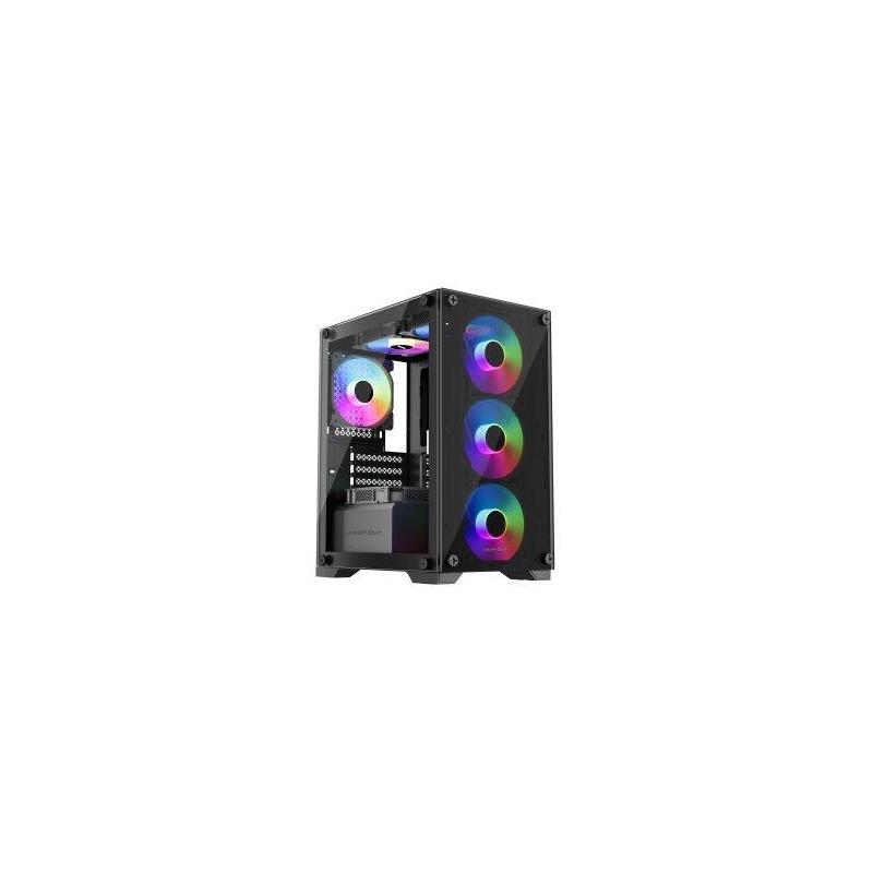 Reacondicionado - (Km0) Caja Microatx Keep Out Xc-201 Glass 1x3.5â 1x2.5â 1xusb2.0 1xusb3.0 Gpu Max 310mm Lat Cristal