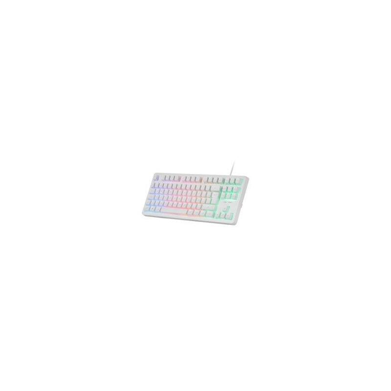 Reacondicionado - (Km0) Teclado H-Mech Gaming Mars Gaming Mk023 Color Blanco TamaãO Compacto Tkl Iluminacion Rgb Cash3