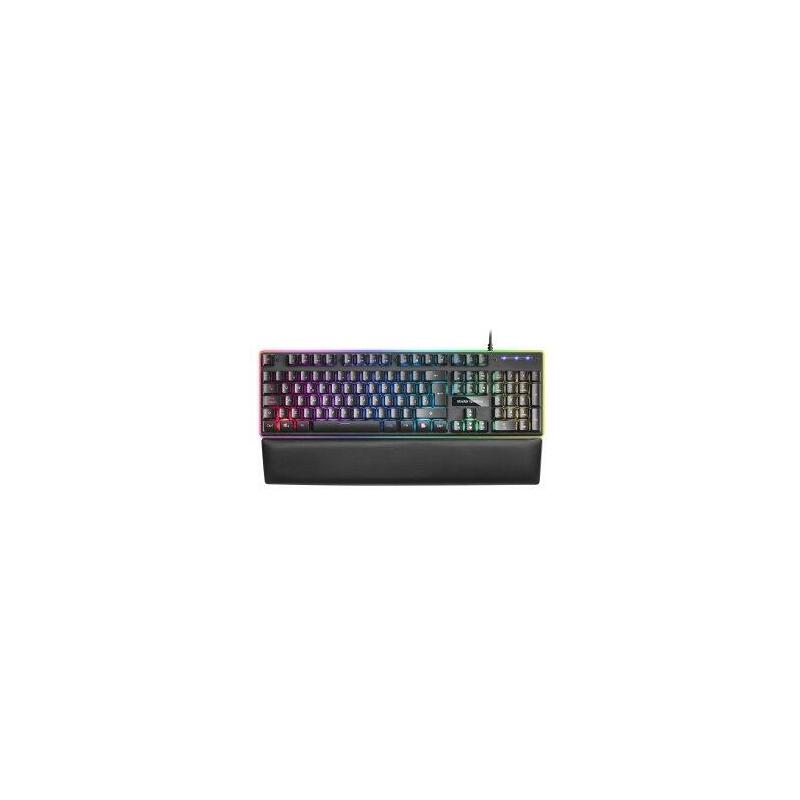 Reacondicionado - (Km0) Teclado Mars Gaming Mk320 H-Mechanical Red Iluminacion Rgb En Teclas Y Contorno Panel De Alumi
