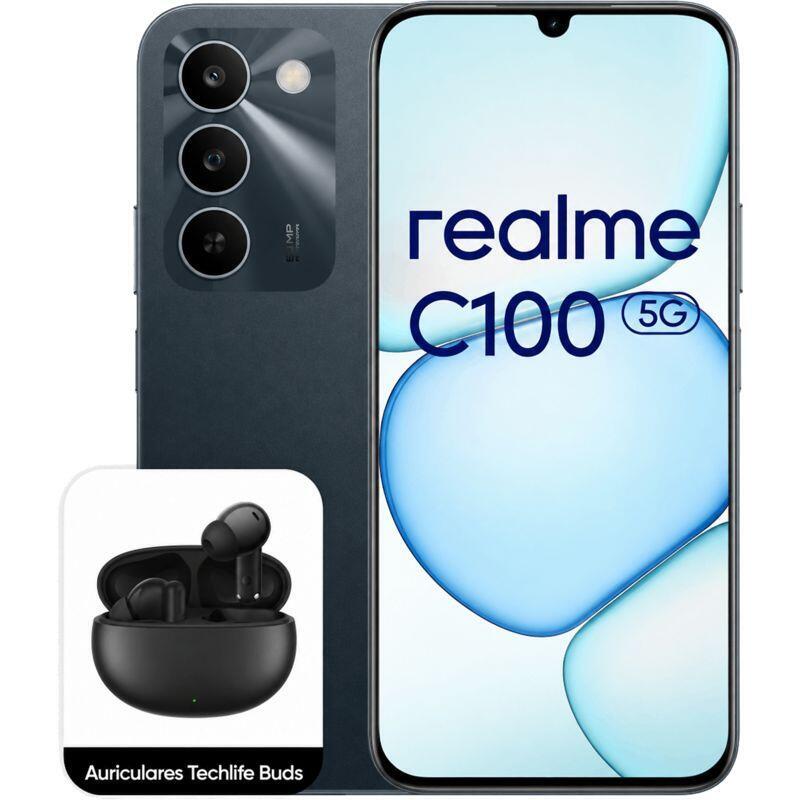 Realme C100 5g Sprouting Green 256gb 4gb Ram 6.8" Hd+ Dimensity 6300 6600mah Incluye Auriculares Realme Techlife Buds