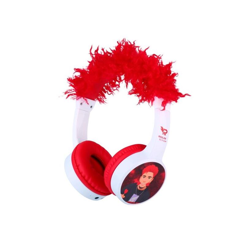 Redlox By Chuster Tuber Auriculares Bluetooth 5.3 Con Pelo - Altavoz 30mm - Bateria 200mah - Autonomia Hasta 24h -