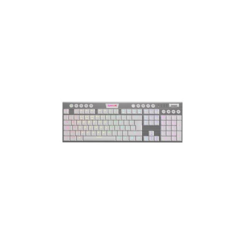 Redragon Horus Teclado Mecánico Gaming Inalámbrico Rgb Switch Rojo Español Blanco