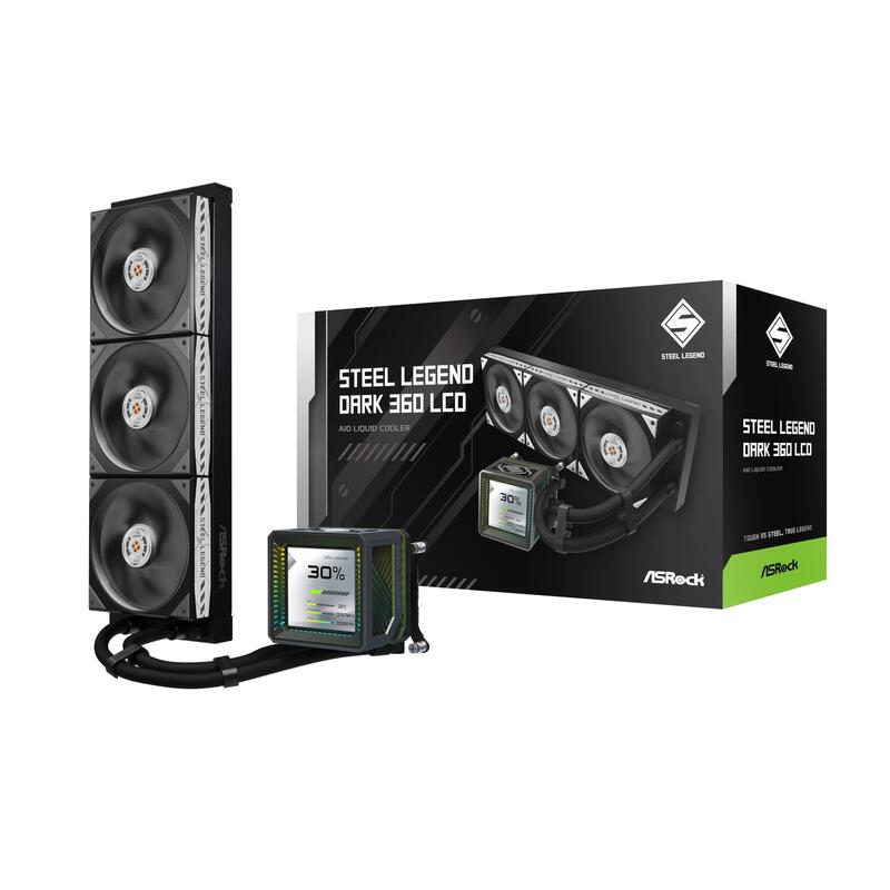 Refrigeracion Liquida Cpu Asrock Steel Legend Dark 360 Lcd (90-Asla36-Baaga5)