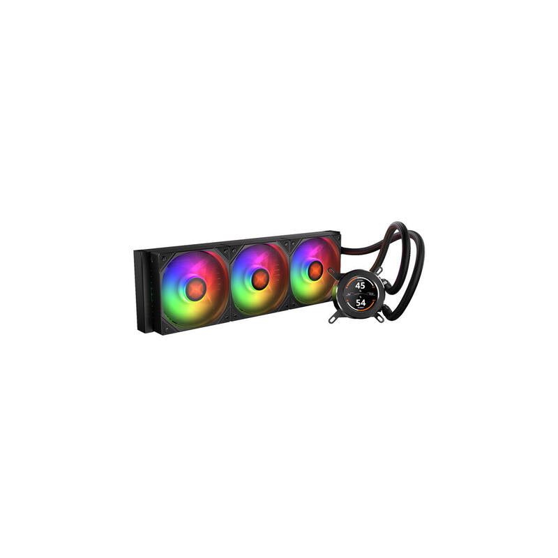Refrigeración Liquida Cpu Krux Hydroglance 360 Lcd,Negro Krxe004