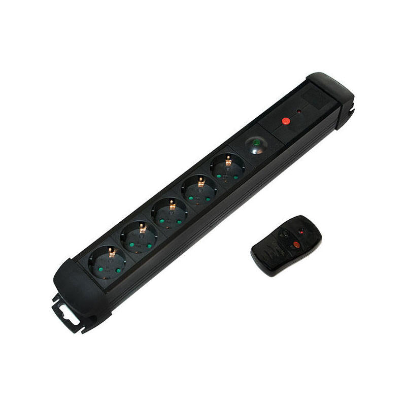 Regleta De 5 Tomas Y Interruptor Inalambrico Logilink
