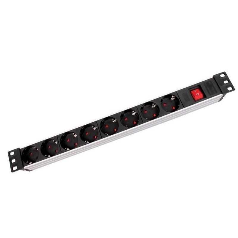 Regleta De Alimentacion 19" 8 Tomas + Interruptor Aluminio