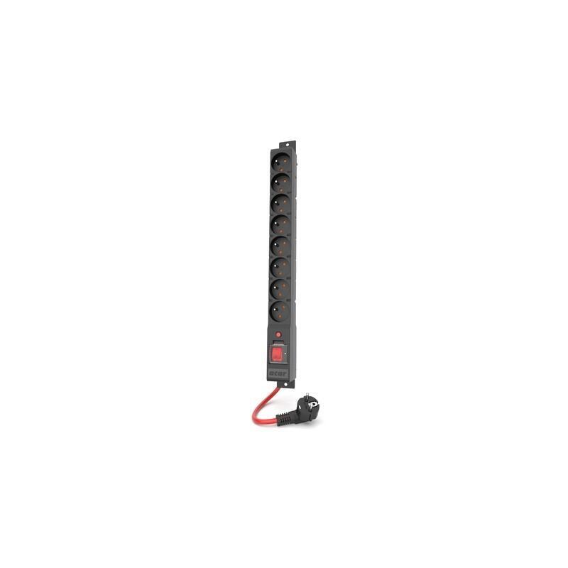 Regleta De Alimentación R8 Power 1.5m 8x 230v Pl Negra 16a