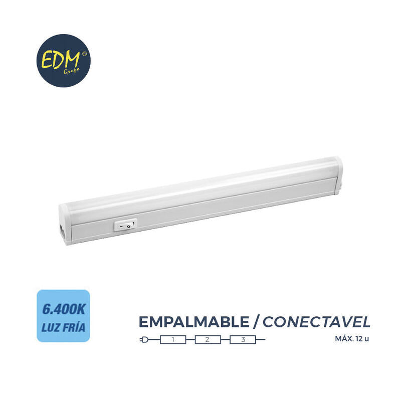 Regleta Electronica Led 18w 1650lm 6400k Luz Fria 3,6x113,8x3cm Edm