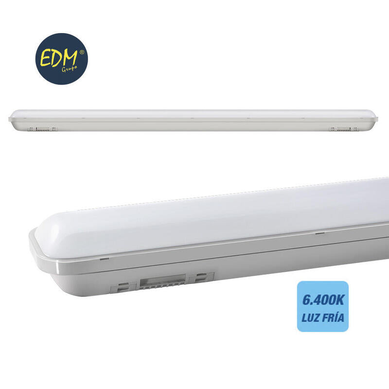 Regleta Estanca Led Ip65 36w 3000lm 6500k Luz Fria 8,6x118x6,6cm Edm