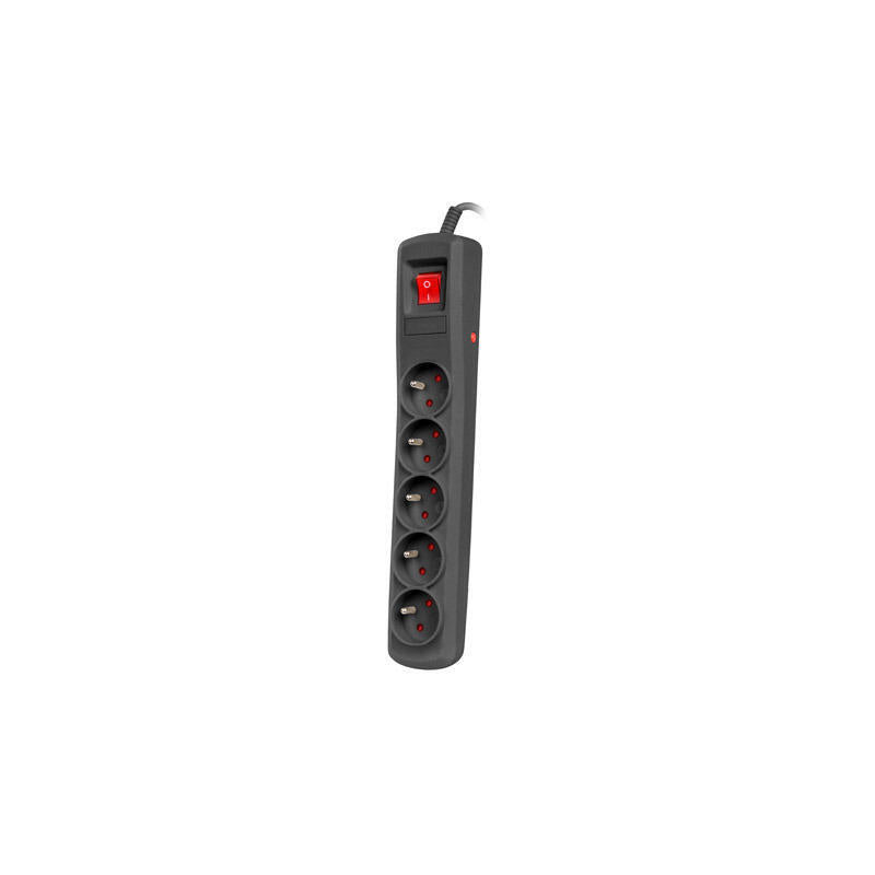 Regleta Protector Contra Sobretensiones Bercy 400 3m (5 Enchufes) Negro