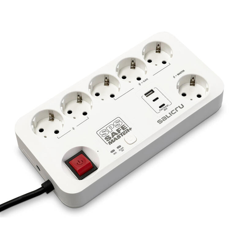 Regleta Salicru Sps.Safe Master+ 6 Tomas 3usb 680da000004