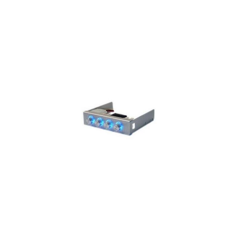 Regulador De Ventilador 3.5, 4-Canales, Plata